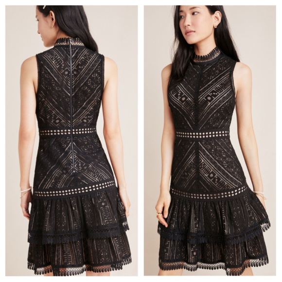 ❌SOLD❌ Anthropologie Medium Bella Lace Minidress - Picture 2 of 12